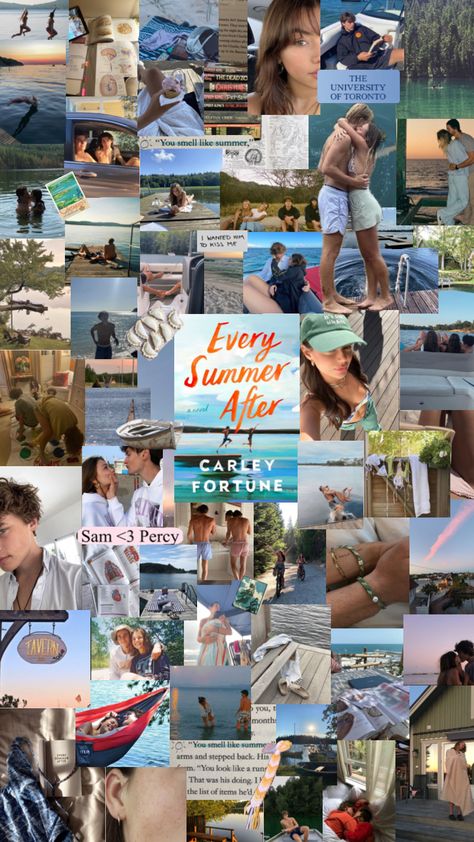 #everysummerafter #summer #lake #books #samandpercy #percyjackson #sam ￼#booksaesthetic #booktok #friendship #lover #carleyfortune Romcom Books, Organization Bullet Journal, Book Haul, Summer Lake, University Of Toronto, Top Books, Book Images, Bts Fanart, Book Aesthetic