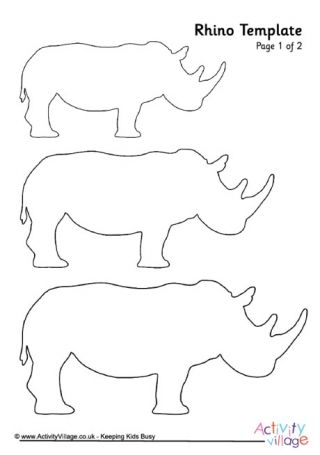 Rhino Outline, Rhino Craft, Giraffe Template, Rocking Horse Woodworking Plans, Elephant Template, Easter Templates Printables, Rhino Art, Animal Line Drawings, Animal Outline