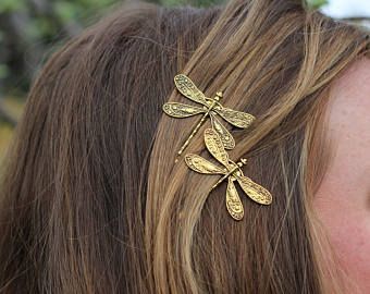 Gold Bobby Pins, Hair Up Or Down, Bobby Pin, Funky Jewelry, Jewelry Lookbook, Looks Chic, Dream Jewelry, Dragonflies, Pretty Jewellery