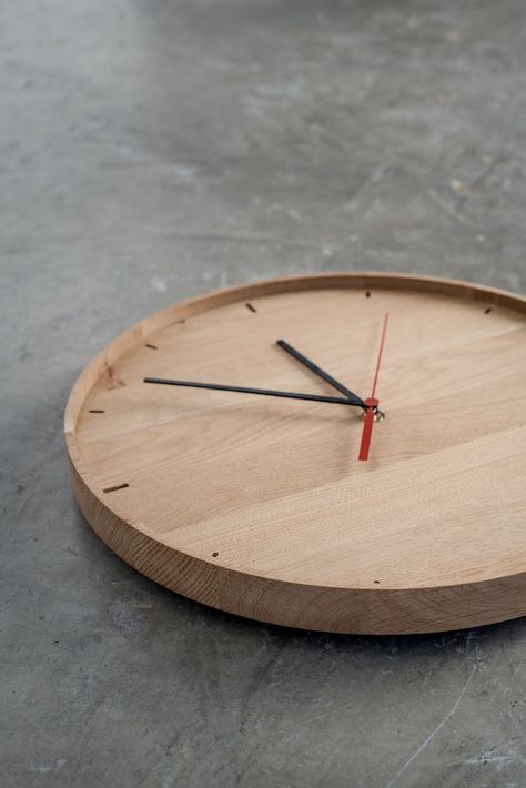 Large Wooden Clock, Wood Clock Design, Farmhouse Wall Clock, Rustic Clock, Oak Wall, Diy Wall Clock, Wall Wood, Oversized Wall Clock, Diy Clock Wall