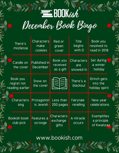 Top 10 Tuesday — December Bookish Bingo – By The Book Bookish Bingo, Holiday Reading List, Book Bingo, December Reading, Bingo Books, Reading Bingo, Book Reading Journal, Snowed In, Winter Books