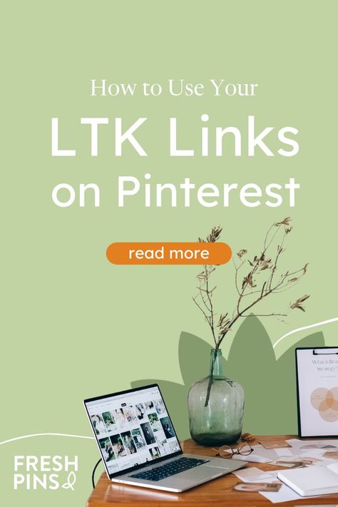 Green Background with a desktop and laptop, pinterest marketing pin about LTK affiliate links on Pinterest Affiliate Links On Pinterest, Monetize Pinterest, Make Money On Pinterest, Money On Pinterest, Successful Business Tips, Pinterest Business Account, Affiliate Marketing Strategy, Marketing Tactics, Pinterest Marketing Strategy