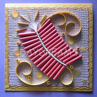 Diwali handmade card with paper quilling firecracker~ lovely! Diy Diwali Cards, Diwali Greeting Card Making, Handmade Diwali Greeting Cards, Diwali Card Making, Diwali Art, Festival Crafts, Diwali Activities, Diwali Crackers, Diwali Card