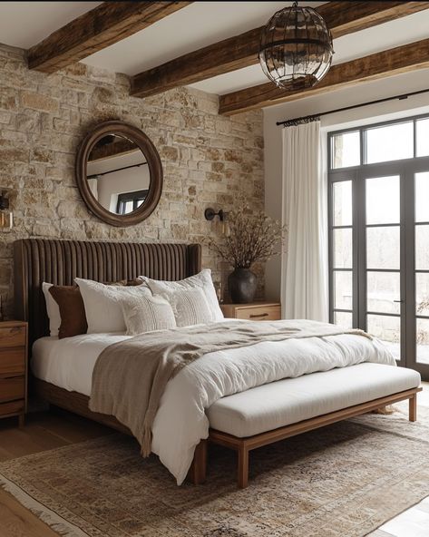 (1) Facebook Modern Farmhouse Bedroom, Rustic Country Home, Bedroom Decor Inspiration, Bedroom Decor Cozy, Romantic Bedroom, Feel Like Home, Country Bedroom, Farmhouse Interior, Home Vintage