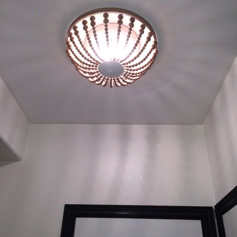 Lamp Repair, Beaded Light Fixture, Curtains Or Shades, Light Fixture Covers, Ceiling Light Covers, Shell Light, Apartment Hacks, Beach Lighting, Diy Light Fixtures