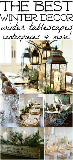 Winter Decor Inspiration Winter Table Centerpieces, After Christmas Decor, Decor After Christmas, Koti Diy, Winter Tablescapes, Fest Temaer, Tafel Decor, Winter Table, Bedroom Decorating Ideas