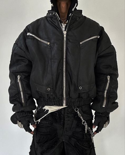 #fashion #aesthetic #outfits #outfitideas #style #stylish #cool #design #black #jacket Black Outfit Men, Wrinkled Clothes, Flared Denim, Concept Clothing, Shirt Design Inspiration, Men Stylish Dress, Tracksuit Jacket, Leather Denim, Tee Shirt Designs