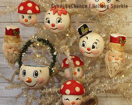 Paper Clay Ornaments | holidaysparkle | Flickr Paper Clay Christmas Ornaments, Paper Clay Ornaments, Paper Clay Christmas, Paper Clay Projects, Paper Mache Christmas Ornaments, Christmas Paper Mache, Snowman Clay, Snowmen Diy, Paper Mache Ornaments