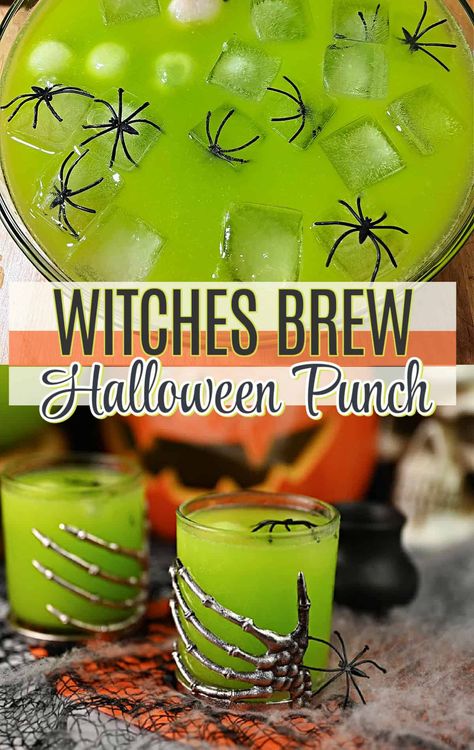 Pin for witches brew Halloween cocktail punch. Halloween Cocktail Punch, Halloween Cocktails Punch, Halloween Party Drinks Alcohol, Halloween Punch Alcohol, Witches Brew Cocktail, Halloween Party Punch, Cocktail Punch, Halloween Alcohol, Halloween Themed Drinks