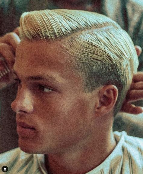 Short Side Part, Military Haircuts Men, Gentleman Haircut, 20s Hair, Blonde Men, Ivy League Haircut, Undercut Haircut, Slick Hair, Barber Haircuts