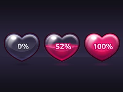 Glass hearts Game Effect, Game Gui, Glass Hearts, Gui Design, Button Game, Silhouette People, Game Mobile, Game Interface, Game Ui Design