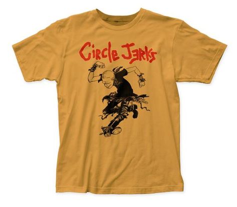 Circle Jerks Skank Man Soft 30/1 Men's Cotton Tee (CJ06) Ginger by DrasticPlasticMerch Circle Jerks, Fitted Shirts, Rock Tees, Band Merch, Mens T Shirts, Men Fits, Men's Shirts, Band Tees, Classic Shirt