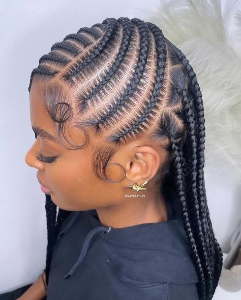 Half Cornrows Half Box Braids for Girls Half Box Braids, Half Cornrows Half Box Braids, Girls Cornrow Hairstyles, Style Dreadlocks, Braids For Girls, Cornrows For Girls, Half Cornrows, Cornrows With Box Braids, Women Cornrows