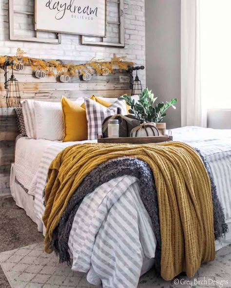 Have a look at our amazing collection of the most popular bedrooms that we have featured here on One Kindesign over the course of 2019. #bedroom Fall Bedroom, Fall Farmhouse, Farmhouse Bedroom Decor, Farmhouse Bedroom, Master Bedrooms Decor, Remodel Bedroom, Beautiful Bedrooms, Dream Bedroom, My New Room