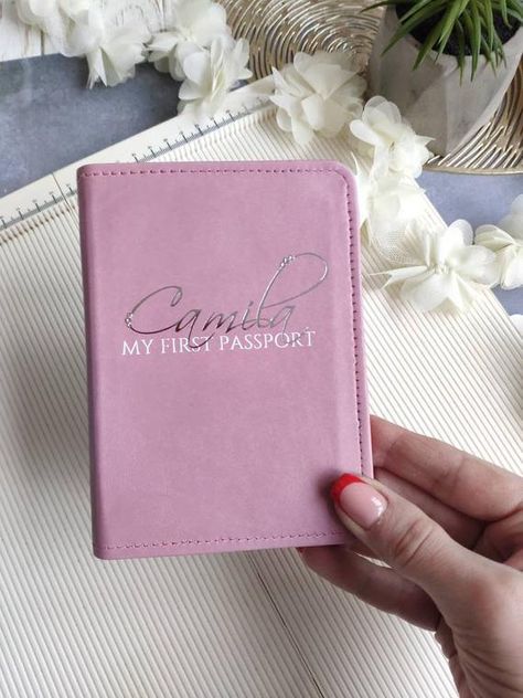 Baby Passport, First Birthday Gifts Girl, Passport Cover Personalized, Faux Leather Journal, Baby Keepsake Box, Baby Memory Book, Baby Album, Document Holder, Baby Memories