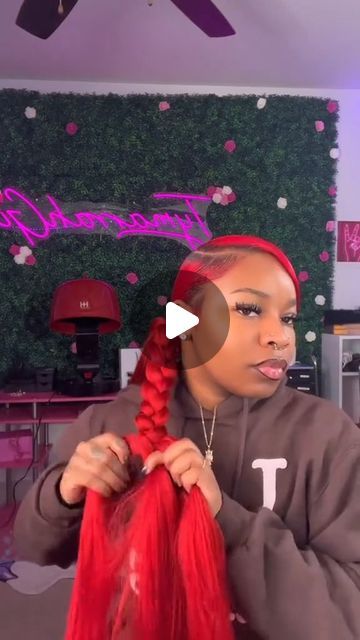 @mybraidedwig_official on Instagram: "2 Braided ponytails with swoop 😍🔥Follow @mybraidedwig_official for more creative hairstyle~  👉🏽Click our bio website to find more hairstyles~ 🛒Best HD Lace Knotless Braided Frontal Wig 💸Use 30% OFF Code: “MUU30” ——————————————— ⬇️COMMENT BELOW⬇️ ❤️LIKE, SAVE AND SHARE❤️ . . . . . . . . . #explorepage #satisfyingvideos #blackgirlmagic #braidstyles #inspiration #viral #arroganttae #transformation #cutegirlhairstyles #blackgirls #naturalhair #locs4life #locs #braider #tiktokfunny #naturalhairstyles #knotlessbraids #boxbraids #braidseason #lmao #funnyvideos #goddessbraids #explore #blackgirlsrock #jumbobraids #bohostyle #softlocs #fauxlocs #frenchtwist #marleytwist" Jumbo Braids Ponytail, Cute One Braid Hairstyles, Quick Weave Ponytail With Bangs, Poney Tale Hairstyle For Black Women, How To Do Braided Ponytail, Low Braid Ponytail, Easy Braided Ponytail Hairstyles, 2 Ponytails With Swoop, Swoop Braided Ponytail