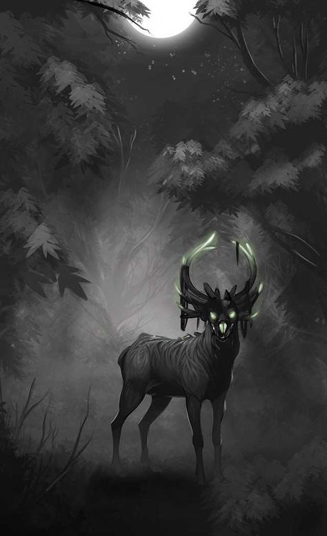 Dnd Druid, Deadly Creatures, Garry's Mod, Deer Drawing, Art Advice, Norse Tattoo, Game Developer, Fantasy Creatures Art, Creepy Art