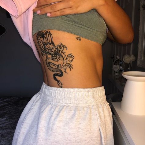 Dragon Tattoo Stomach, Belly Tattoos, Belly Tattoo, Dragon Tattoo For Women, Hip Tattoos Women, Dope Tattoos For Women, Stomach Tattoos, Stylist Tattoos, Cute Tattoos For Women