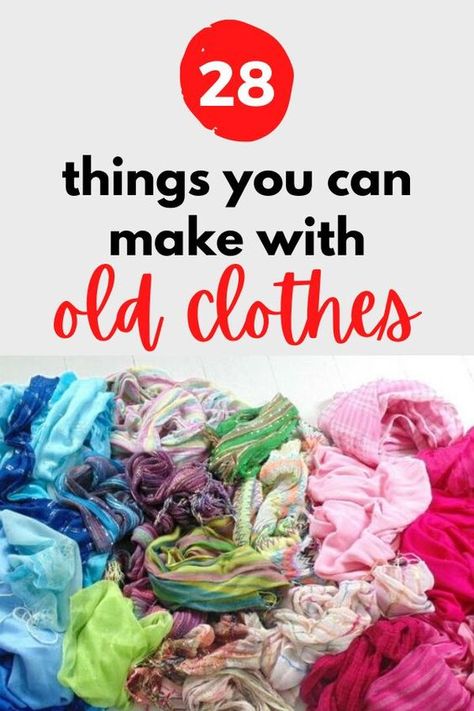 Reuse Old Clothes, Cheap Home Decor Ideas, Torn Clothes, Recycle Old Clothes, Diy Recycled Projects, Upcycling Clothes, Diy Sy, Diy Home Decor Crafts, Upcycle Clothes Diy