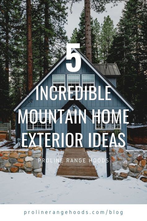 Mountain homes have a distinct look to them, regardless of what region you’re in. From the green, rolling mountains of the east coast to the high rising peaks on the west coast, mountain homes are a staple in America. Mountain Home Landscaping, Home Landscaping Ideas, Home Exterior Ideas, Mountain Home Exterior, Modern Mountain Home, Mountain Modern, Modern Mountain, Home Exterior, Exterior Ideas