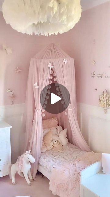 Spinkie® Canopies Decor Toys on Instagram: "Seeking a dreamy bedroom inspiration for a girl who adores pink and butterflies? see @typhaaiinem’s wishful space, featuring our Dreamy Canopy and Mini Pom Garland Set in Pale Rose, she personalized with delicate butterfly details. The addition of our Enchanted Unicorn completes this magical room, fit for a little princess. 🦄💕✨ Dreamy Canopy Set: USD 174 | Php 7,250 Enchanted Unicorn: USD 69.50 | Php 2,850 Shop our Hair Accessories in the USA at spinkie.com/us and spinkie.com for Philippines and rest of the world. ✨" Girls Unicorn Bedroom, Unicorn Girls Bedroom, Unicorn Girls Room, Girls Room Unicorn, Butterfly Bedroom, Butterfly Details, Magical Room, Unicorn Bedroom, Butterfly Room