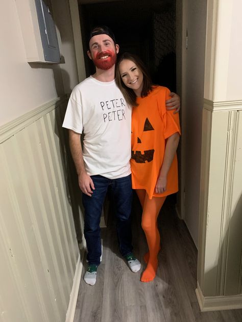 Fast Couple Costumes, Devils Lettuce Couples Costume, Pumpkin Eater Couple Costume, Peter Peter Pumpkin Eater Costume Couple, Couple Halloween Costumes Interracial, Husband Wife Halloween Costumes, Halloween Outfit Couple, Last Minute Halloween Costumes For Couples, Husband And Wife Halloween Costumes