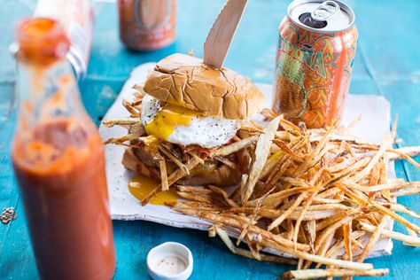 The Cuban Frita Burger | halfbakedharvest.com @hbharvest Cuban Burger, Cuban Bread, Best Burger Recipe, American Burgers, Eat Beef, Special Sauce, Half Baked, Burger Recipe, Cuban Recipes