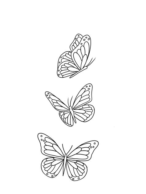 Butterfly Tattoo Stencil, Muster Tattoos, Dope Tattoos For Women, Tattoo Stencil Outline, Butterfly Tattoo Designs, Pola Sulam, Butterfly Drawing, Tattoo Flash Art, Tattoo Outline