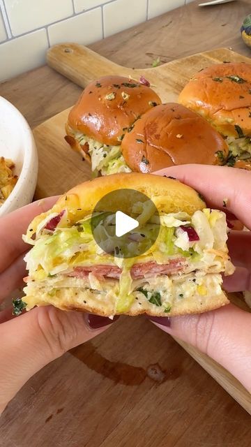 Hoagies For A Crowd, Italian Sliders Sandwich Recipes, Italian Grinder Sandwich Recipes, Finger Sandwiches For A Crowd, Italian Grinder Sliders, Finger Food Sandwiches, Grinder Sliders, Grinder Sandwiches, Italian Sliders