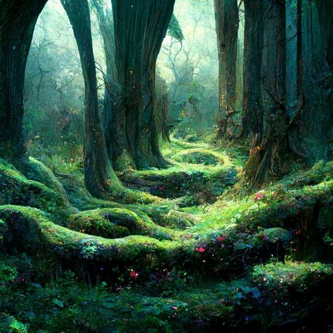 Forest Elf Aesthetic, Elf City, Nature Magic, Forest Elf, Elf Art, Forest Background, Spiritual Artwork, Mystical Forest, Magic Forest