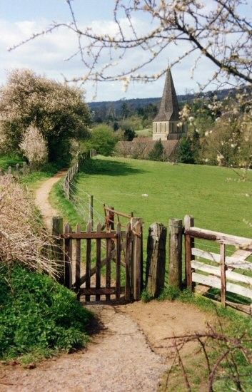 St. James Church, Shere - Surrey Wooden Gate, English Village, Old Churches, Country Church, British Countryside, St James, Place Of Worship, English Countryside, Amazing Places