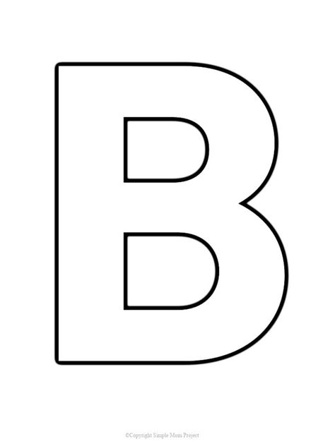 Easy Letter B Crafts For Preschool, Letter B Free Printable Worksheets, Letter B Coloring Sheet, Free Letter B Printables, The Letter B Crafts, Letter B Bear Craft, Letter B Activity For Toddlers, Letter B Template Free Printable, Letter B Coloring Pages Free Printables