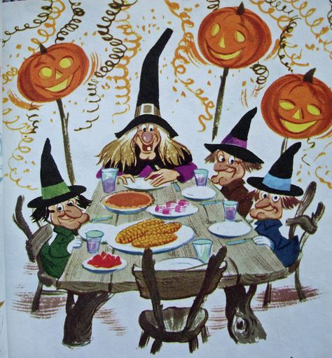 Disney's Donald Duck and the Witch Old Fashioned Halloween, Vintage Halloween Art, Vintage Halloween Images, Halloween Graphics, Vintage Witch, Halloween Illustration, Halloween Books, Halloween Images, Halloween Pictures