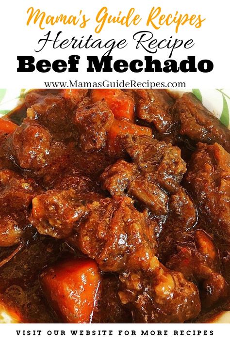 Mechado Recipe Beef, Beef Machado, Phillipines Recipes, Baron Of Beef, Beef Mechado Recipe, Beef Recipe Filipino, Asian Recipes Beef, Mechado Recipe, Filipino Ulam