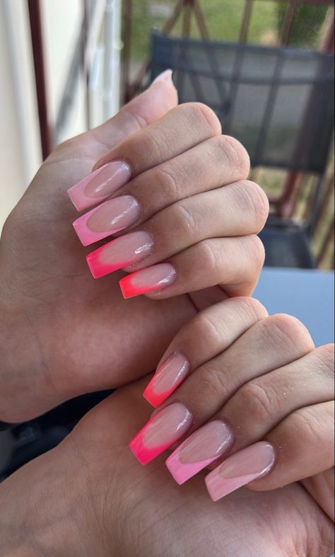 French Tip Long, Square French Tip, Square French, Baddie Nails, Long Acrylic Nails Coffin, Acrylic Nails Coffin Pink, Trendy Nail, French Tips, Pink Acrylic Nails