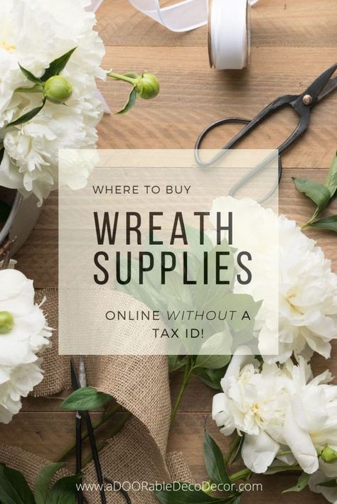 Where To Buy Wreath Supplies, Wholesale Floral Supplies, Wholesale Ribbon Suppliers, How To Wreath How To Make, The Wreath Shop, Wreath Sign Ideas, Wreaths With Signs, How To Make A Floral Wreath, How To Wreath