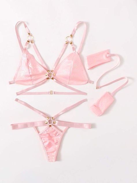 Harness Bra Outfit, Cute Harness, White Harness, Lingerie Cute, Anime Lingerie, Cute Lingerie, Pink Lingerie, Leather Lingerie, Lingerie Outfits