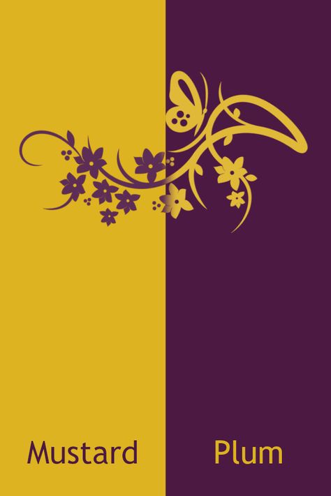 Plum And Mustard Wedding, Colors That Go With Plum, Plum Colour Combinations, Plum Top Outfit, Mustard Outfit Ideas, Mustard Aesthetic, Mustard Color Scheme, Plum Wall, Purple And Mustard