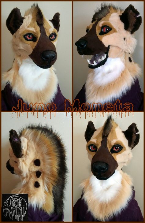 Hyena Therian Mask, Werewolf Fursuit, Hyena Costume, Hyena Fursuit, Hyena Mask, Fursuit Ideas, Fursuit Tutorial, Pallas's Cat, Fursuit Head