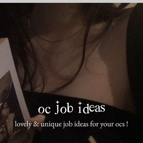 Instagram Post Ideas For Writers, Character Jobs Ideas, Oc Job Ideas, Job Ideas For Characters, Jobs For Characters, Sites For Writers, Character Ais Ideas, Book Writer Aesthetic, Romanticizing Life Aesthetic