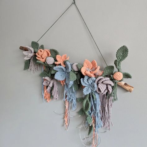 FYI this entire carousel (and more) is 25% off today. 🥰 Please note all orders will not ship until beginning of September, with the exception of patterns of course. #walldecor #homedecor #contemporaryfiberart #weaveweird #macrame #softsculpture #decoratemyhouse #wallart #fiberartist Macrame Flower Bouquet, Moody Wedding Bouquet, 3d Macrame, Dark And Moody Wedding, Lilac Shades, Driftwood Macrame, Boho Wedding Decor, Bohemian Wall Hanging, Blush Powder