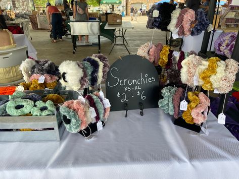 Who doesn’t love a velvet scrunchie? Scrunchie Display, Vendor Market, Velvet Scrunchie, T Love, Craft Fair, Craft Fairs, Love A, Scrunchies, Bean Bag Chair