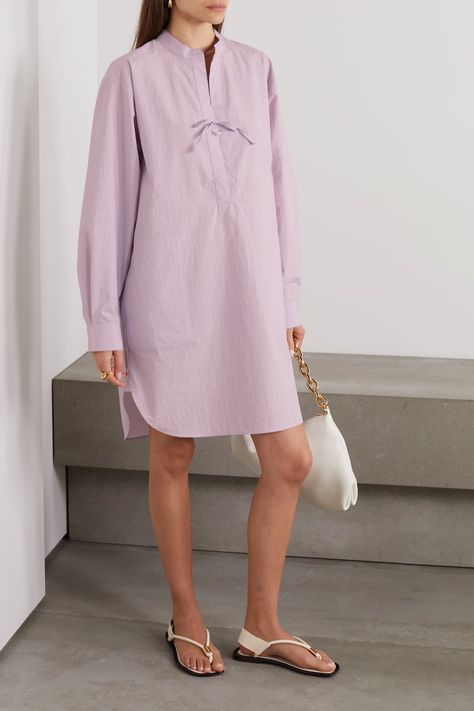 Lilac Shirt, Minimalism Fashion, Purple Mini Dresses, Luxury Women Fashion, Modern Minimalism, Lilac Dress, Tunic Styles, Minimal Fashion, Net A Porter