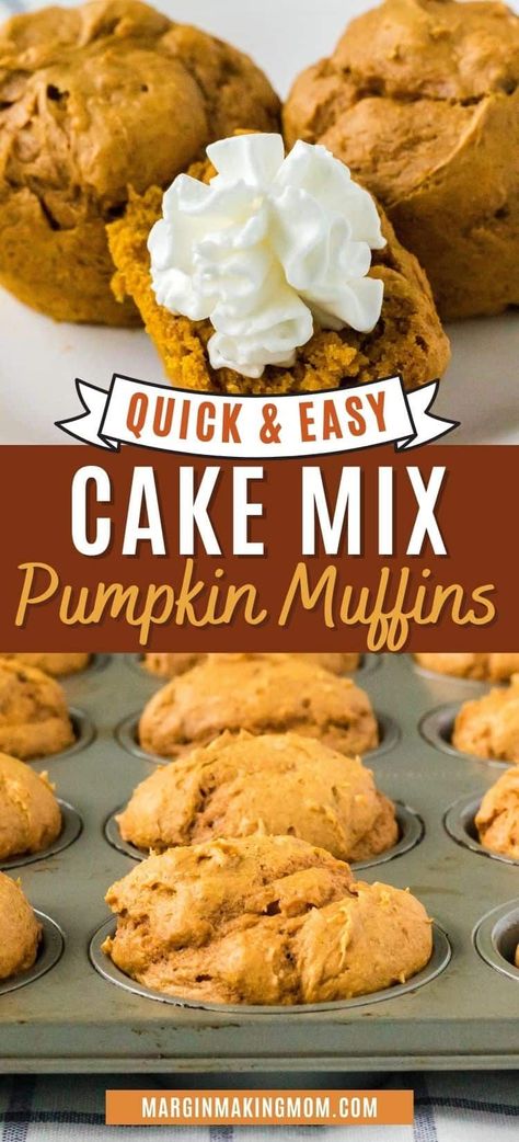 Keto Cake Mix Pumpkin Muffins, Yellow Cake Mix Pumpkin Muffins, Cake Mix Pumpkin Muffins, Spice Cake Pumpkin Muffins, Sour Cream Spice Cake, Pumpkin Cake Mix Muffins, Spice Cake Mix Recipes, Easy Pumpkin Spice Muffins, Cake Mix Pumpkin