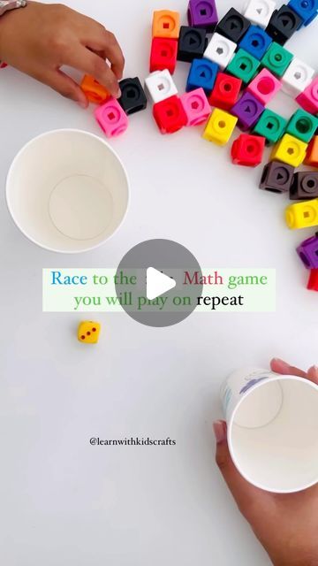 Math Link Cubes Activities, Easy Learning Activities, Cubes Math, Maths Games, Early Years Educator, Playbased Learning, Kindergarten Math Activities, Roll The Dice, Early Math