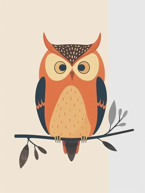 Full Color Image in ai-img-gen.com 🔸 A cute owl in the style of illustration from Soviet children's book, with simple shapes, bold colour... 🔸 From Midjourney AI Image Owl Illustration Simple, Cute Owl Illustration, Owl Coloring, Mini Toile, Drawing Arts, Owl Coloring Pages, Cartoon Owl, Quilt Bag, Pale Beige