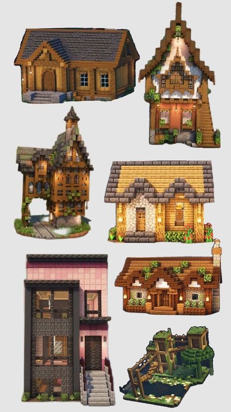 block minecraft 3d Minecraft Villager House Design, Minecraft Chimney Ideas Roof, Minecraft Villager Breeder Design, Minecraft Compact House, Small Minecraft Houses Layout, Mincraft Doorways Ideas, Community House Minecraft, Minecraft Building List, Minecraft Corner Building