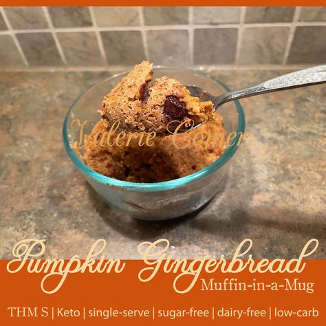 Thm Muffins, Trim Healthy Mama Dessert, Gingerbread Muffins, Pumpkin Gingerbread, Muffin In A Mug, Dairy Free Low Carb, Cookie In A Mug, Trim Healthy Momma, Pumpkin Cream Cheese Muffins