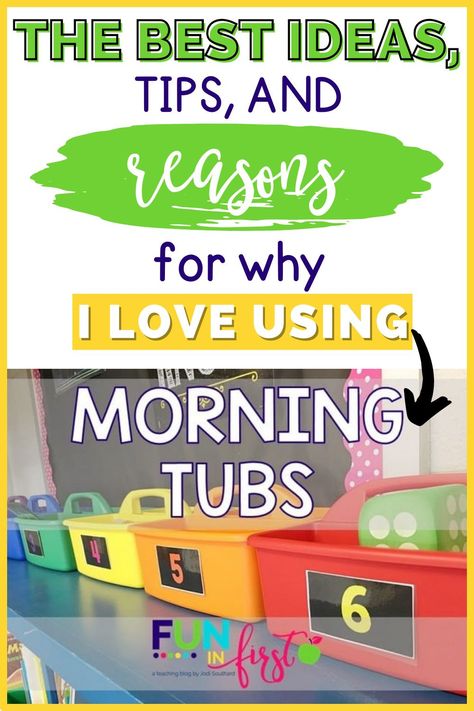 If you've thought about trying morning tubs in your kindergarten, 1st grade, or 2nd grade classroom, then this blog post is for you! Morning tubs are one of my favorite parts of my classroom morning routine! Read my post to learn more about the resources I put in the tubs, management tips and rules, plus more!