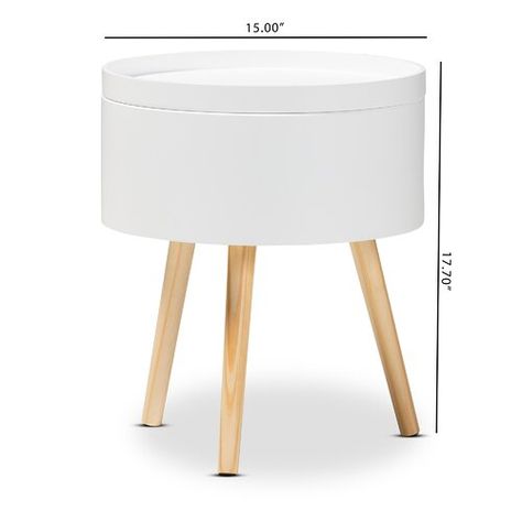 Wrought Studio Audie Mid-Century Modern Wood Nightstand & Reviews | Wayfair Mid Century Modern End Table, Mid Century Modern Nightstand, Quirky Style, Wood End Table, Tray Styling, Kids Headboard, White Nightstand, Living Room Tv Stand, Wood End Tables